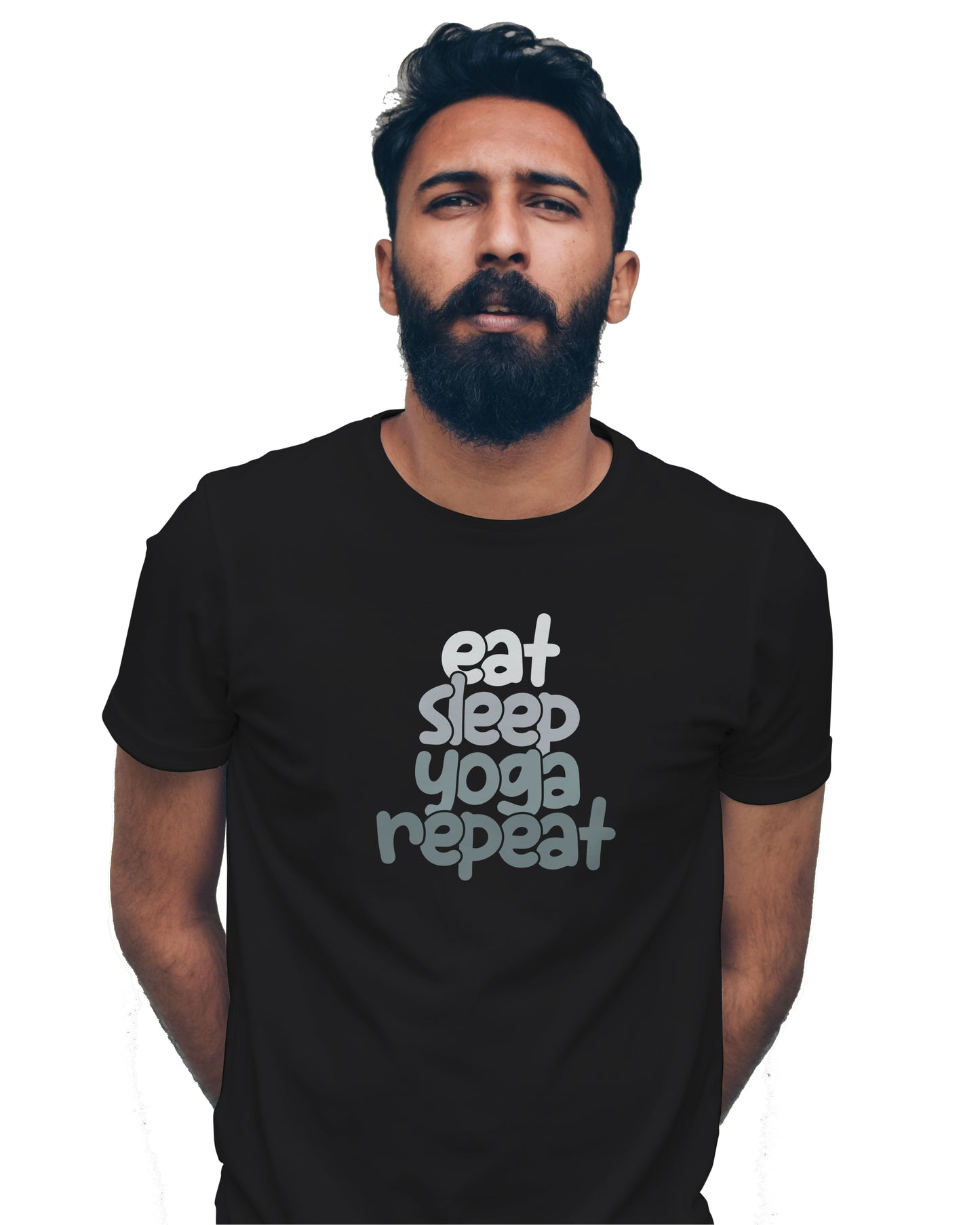 Eat Sleep Yoga Repeat Unisex Printed Tshirt