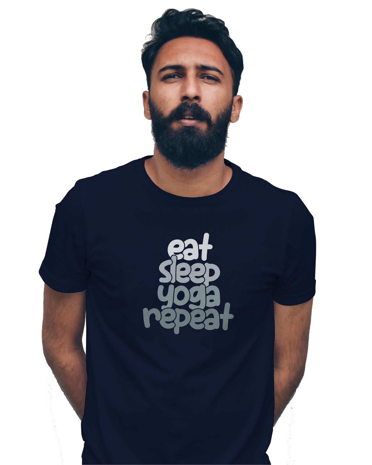 Eat Sleep Yoga Repeat Unisex Printed Tshirt