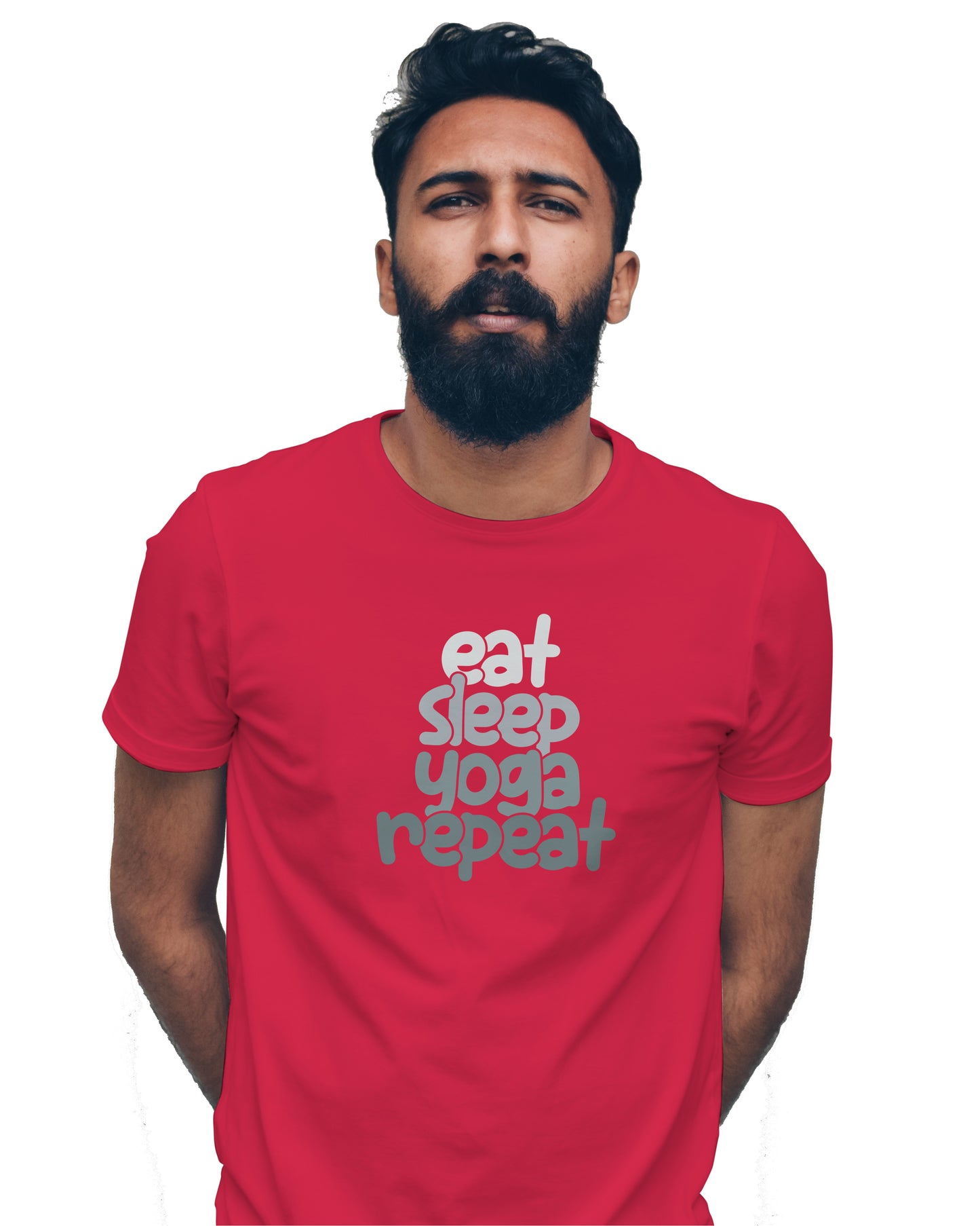 Eat Sleep Yoga Repeat Unisex Printed Tshirt