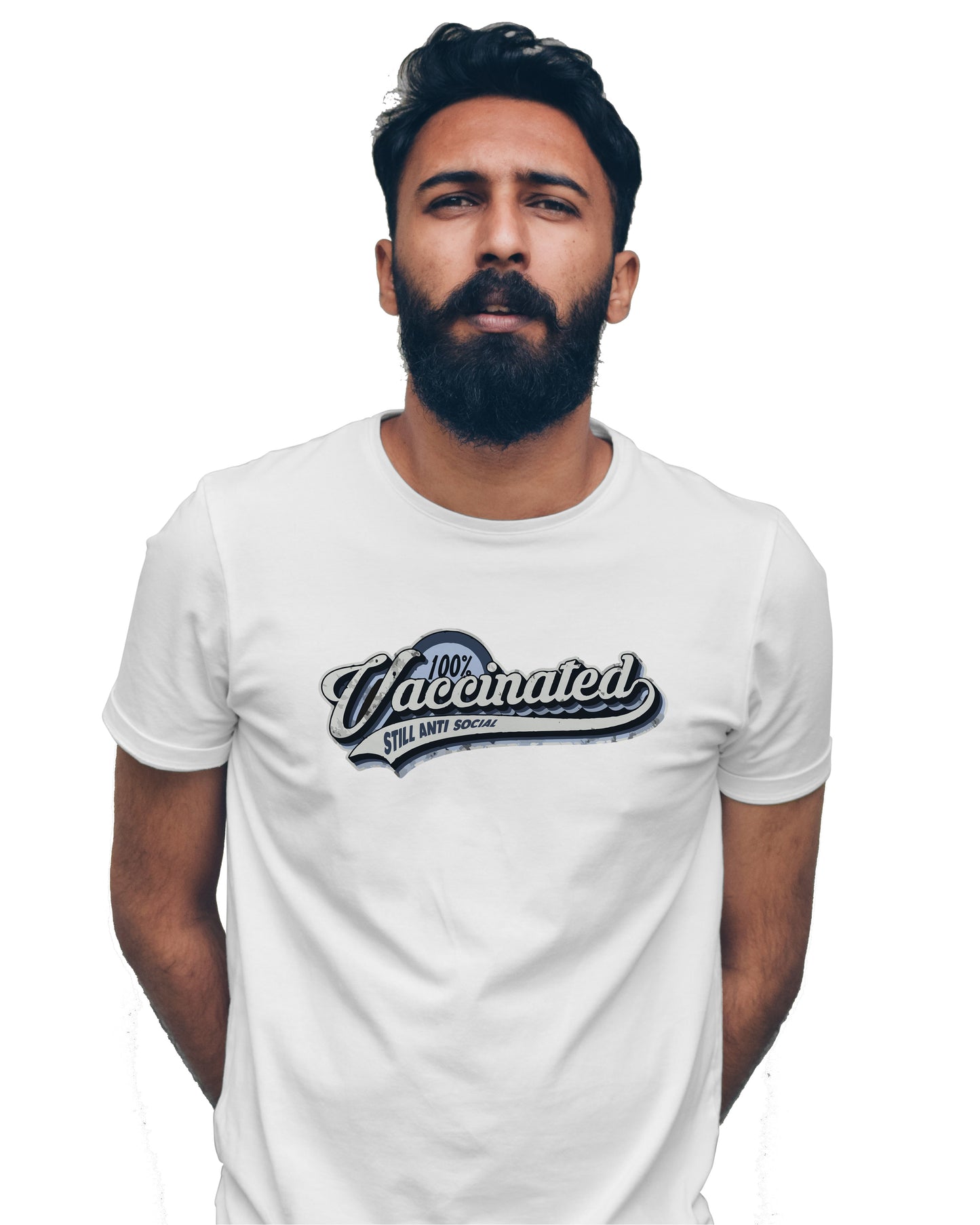 100% Vaccinated Still Antisocial Printed T shirt