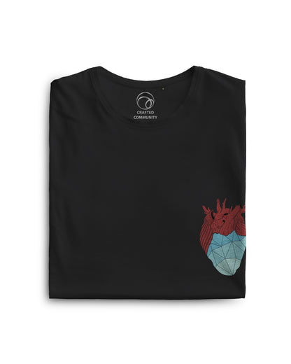 Crystal Heart Unisex Printed T shirt