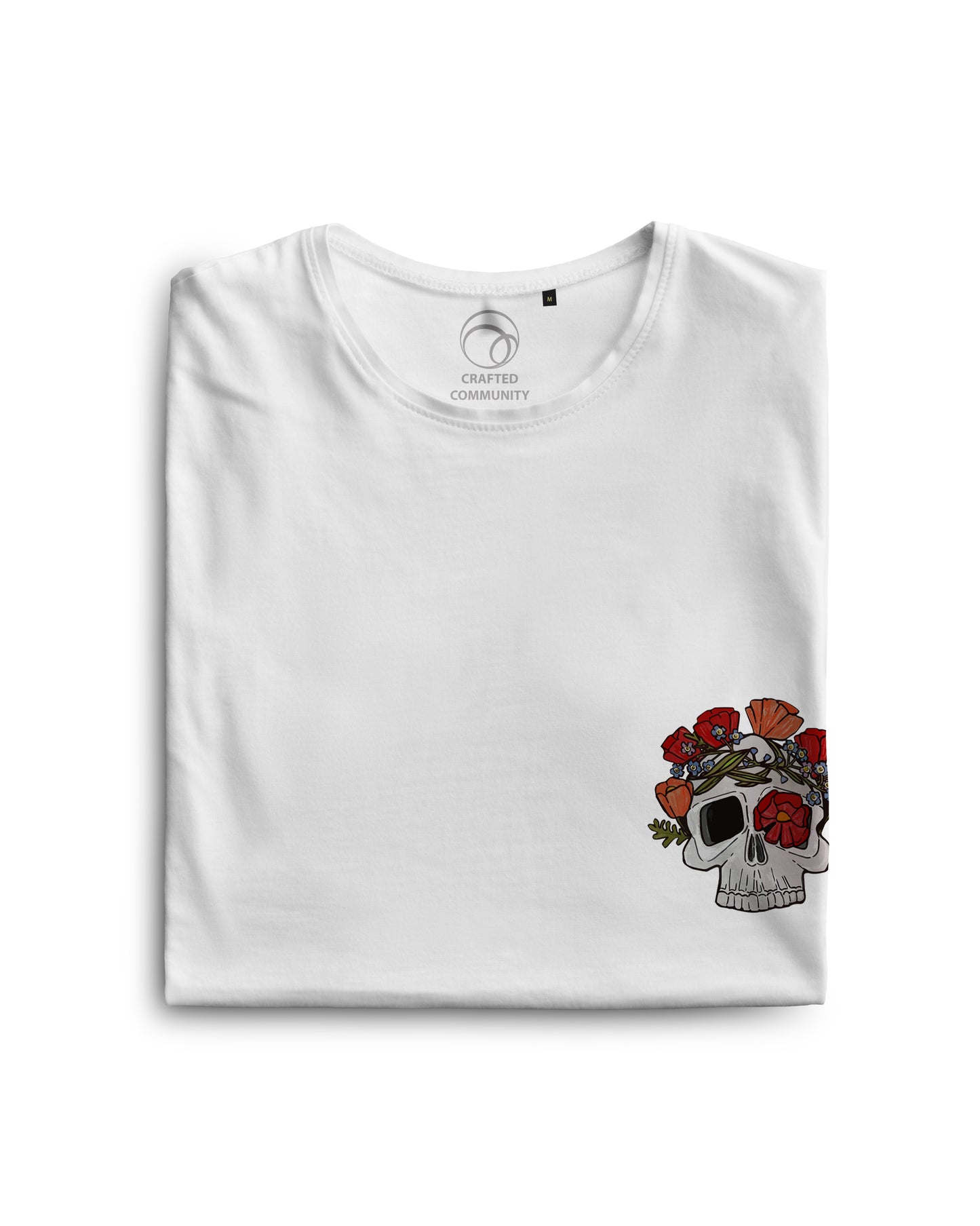 Skull and Flower Unisex Printed t shirt