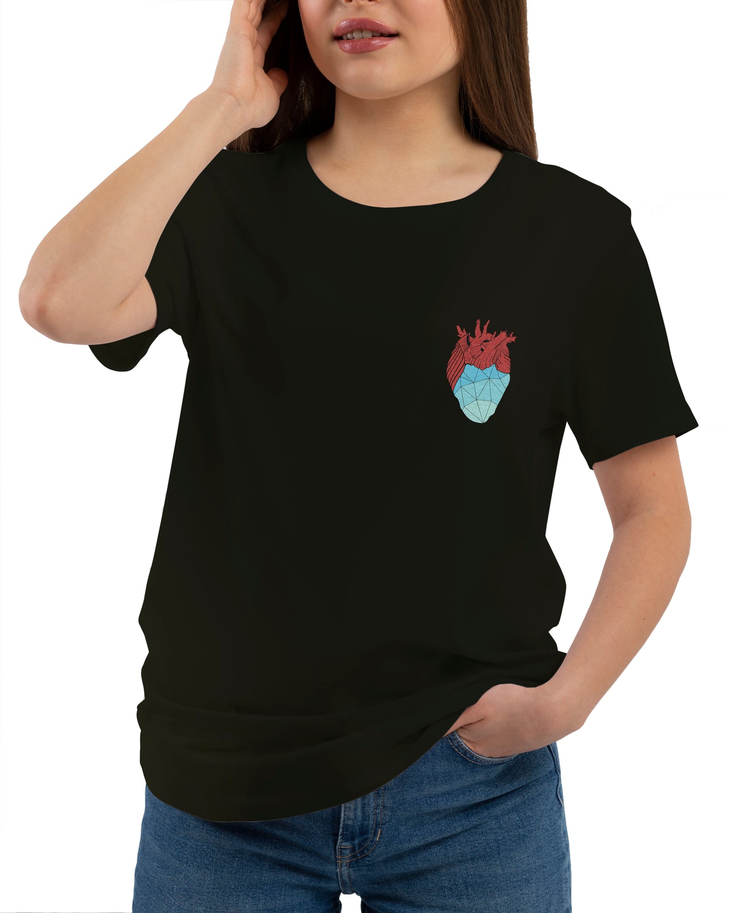 Crystal Heart Unisex Printed T shirt